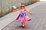 Girls Sleeveless Tie Dye Rainbow Princess Dress Casual T-Shirt Dress for Kids