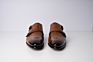 Made in Italy Double Monk in Brandy Color Patina Full Leather Handmade Men Shoes