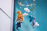Nursery Decor Baby Crib Mobile Felt Dinosaur Baby Mobile
