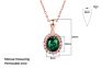 Women'sr Emerald Pendant Earrings Jewelry Set Wedding and Wedding Supplies Set