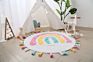 Ins Children's Room Rainbow Pattern Fringe Trim Children's Carpet Play Crawling Mat