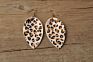 Newest Vintage Leather Jewelry Accept Small Order Leopard Leather Earrings Stocks Selling Colorful Earrings