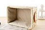 Straw Corn Husk Braided Storage Rectangular Basket and Handle Box