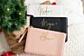 Vegan Pu Leather Cosmetic Bag with Single Handle Strap