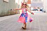 Girls Sleeveless Tie Dye Rainbow Princess Dress Casual T-Shirt Dress for Kids