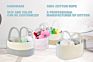 Luxury Xxxl Kids Clothes Toys Nursery Storage Basket 100% Cotton Rope Woven Basket Hamper Organizer