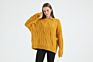 The Design Solid Heavy Gauge Ladies plus Size Sweater Fancy Cable Drop Shoulder Knitwear Women Plain Sweaters