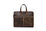 Vintage Handmade Leather Laptop Protective Case Briefcase Shells with Zipper for Macbook Pro 15 Inch