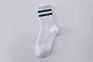 White Black Color Personality Stripe Crew Socks for Men