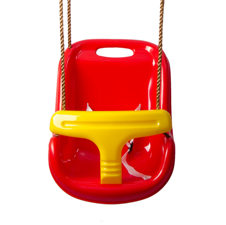 High Back Plastic Kids Swing Chair Playground Baby Garden Hanging Single Outdoor Swing Chairs