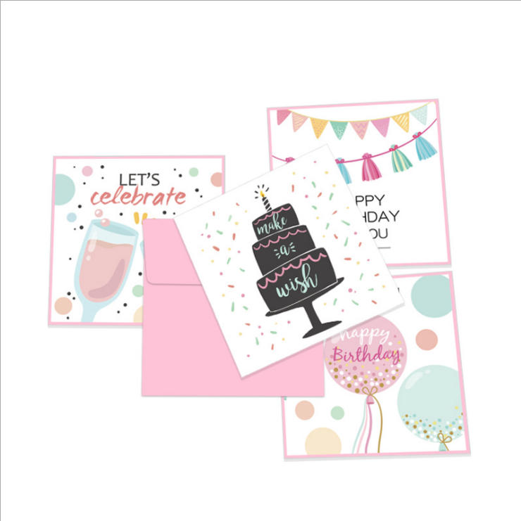 Wholesales Greeting Cards Blessing Gift Birthday Card Greeting Cards with Envelope