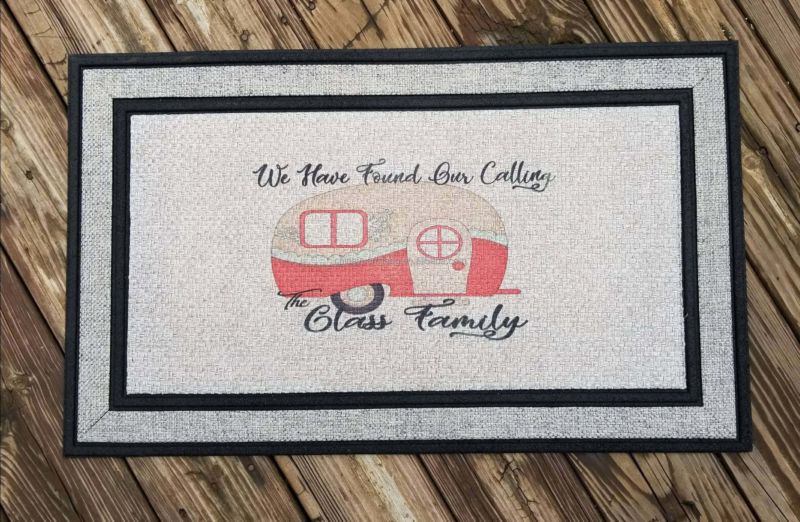Outdoor Rubber Gray Polyester Sublimated Blank for Dye Sublimation Doormats