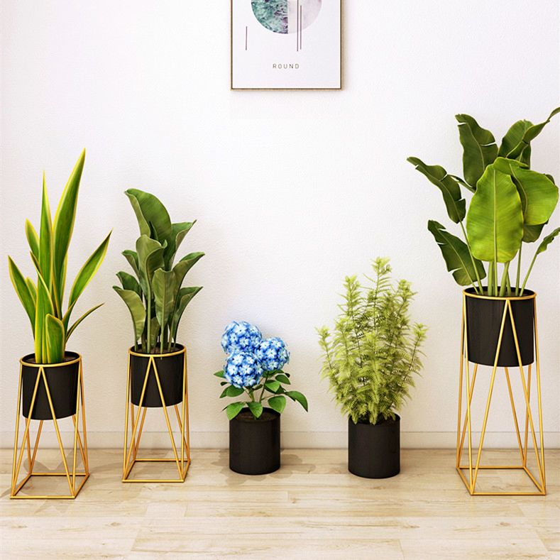 Metal Plant Stand Sets Flower Pot with Original Green Customized Style Vase Floor Color Decorative Plant Modern