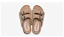 American Newest Design Price Women Sandals Fleece Lining Double Buckle Cork Slipper