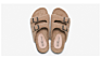 American Newest Design Price Women Sandals Fleece Lining Double Buckle Cork Slipper