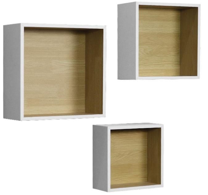 Floating Shelf Square Cube Set Wall Mounted Shelves