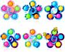 Rainbow Pop Bubble Fidget Spinner Simple Push Tie Dye Fidget Toys Silicone Spinners