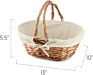 Wicker Basket with Handles for Easter, Picnics, Gifts, Home Decor and More, 13 X 10 X 6 Inches