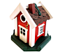 Garden Decoration Windproof Wooden Feeder Outdoor Hanging Wild Bird Animal Diy House