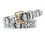 Snakeskin Printed Pu Leather Belt for Women Girl Snake Skin Print Jeans Waist Belt