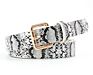 Snakeskin Printed Pu Leather Belt for Women Girl Snake Skin Print Jeans Waist Belt