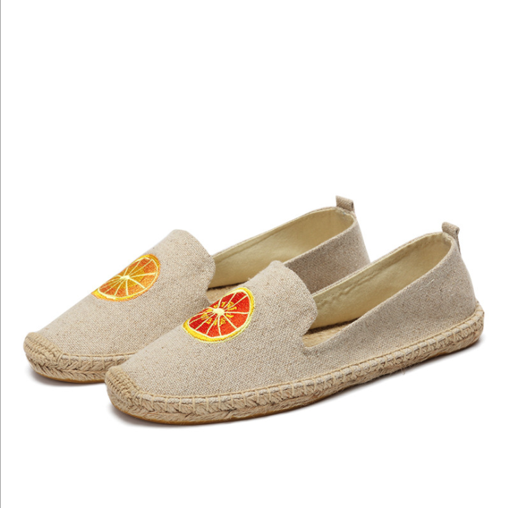 Embroidery Canvas Espadrilles