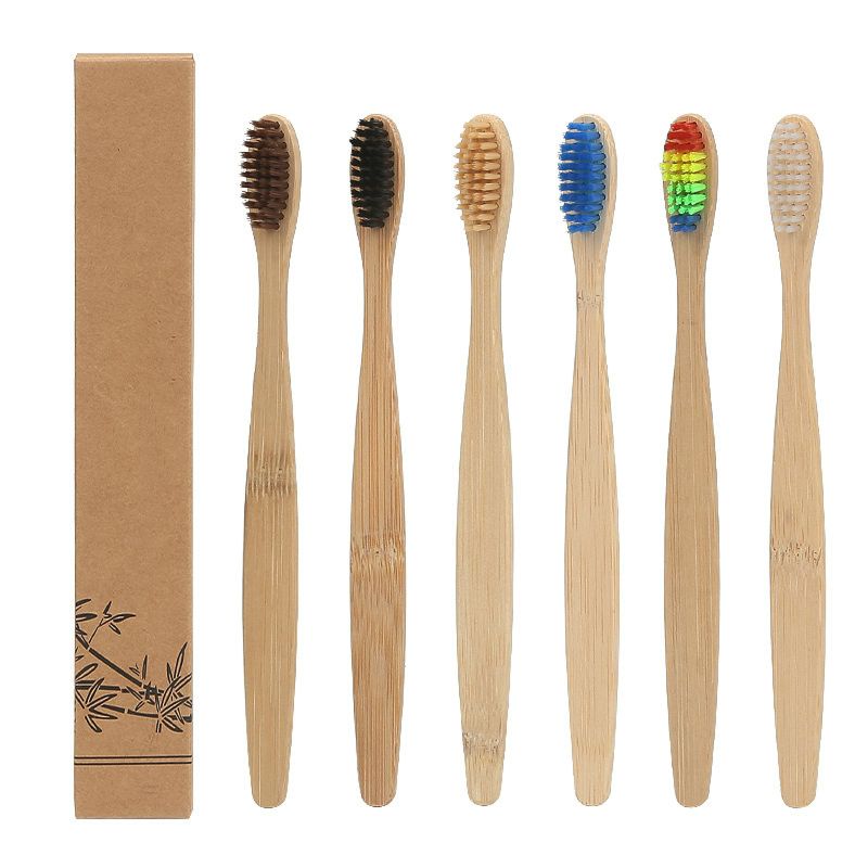 100 % Healthy Eco Organic Charcoal Bamboo Toothbrush with Bpa Free Bristle