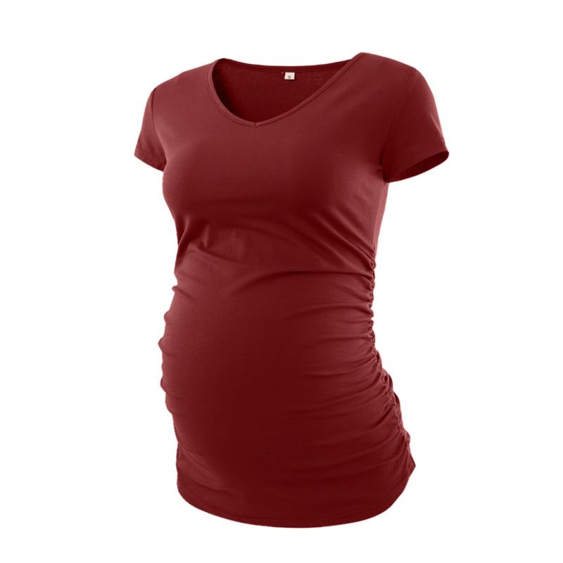 100% Blank Pregnant Tshirt Women Maternity T-Shirt Solid Pregnant Clothes Plain Women T-Shirts