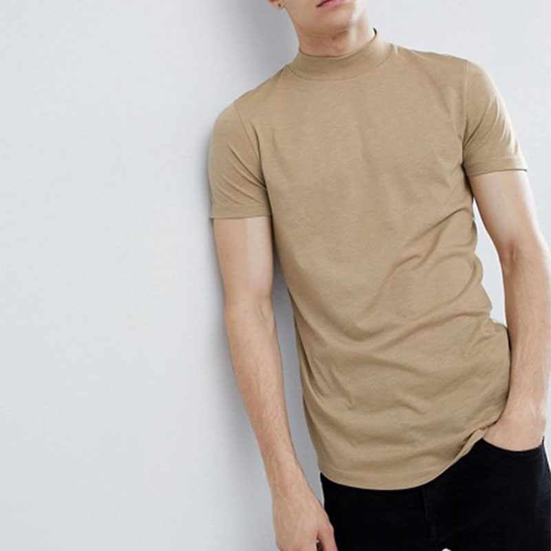 100% Cotton Khaki Plain T-Shirts