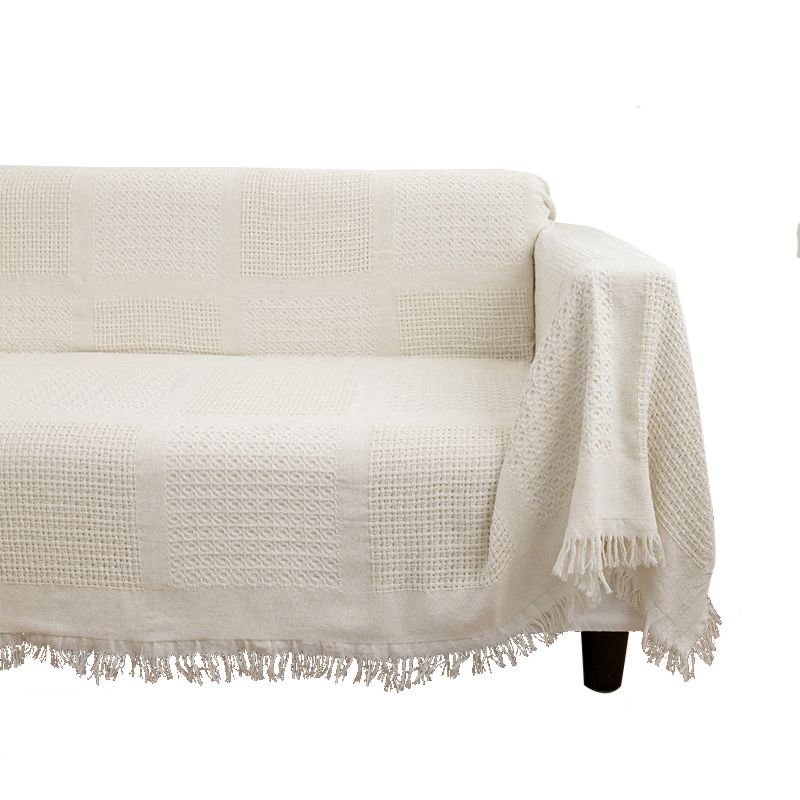 100% Cotton Woven White Blanket for Wall Tapestries and Sofa Blankets