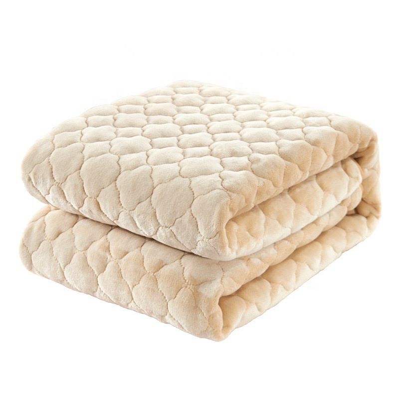 100% Flannel Blanket Faux Fur Polar Fleece Coral Adults Bedding Blanket