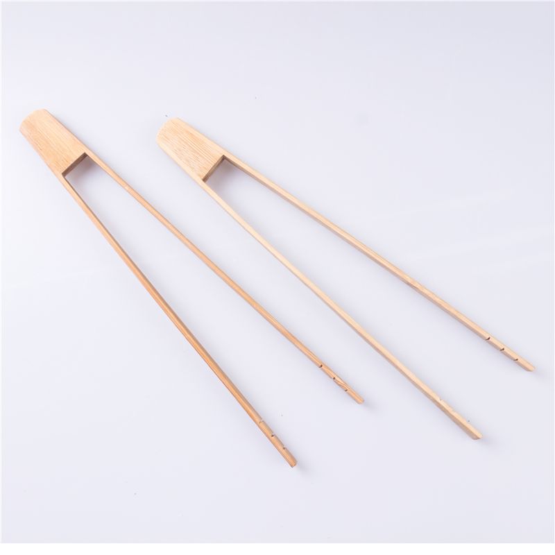 100% Natural Bamboo Wood Kitchen Toast Tongs| Eco-Friendly Bamboo Tongs
