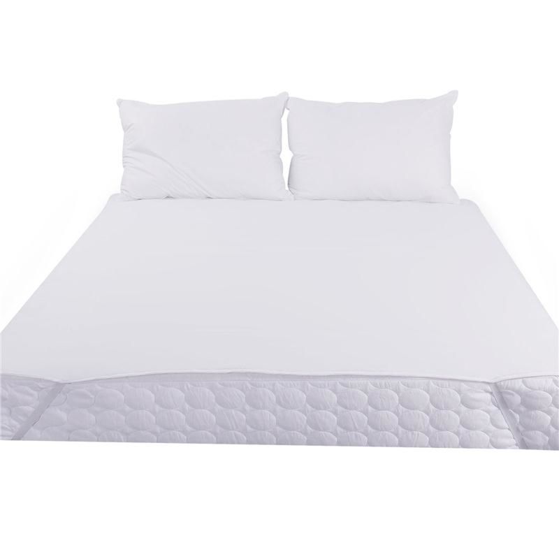 100% Polyester Microfiber Quilted Mattress Pad for Hotel Waterproof Peach Skin Fabric Laminated Tpu Film