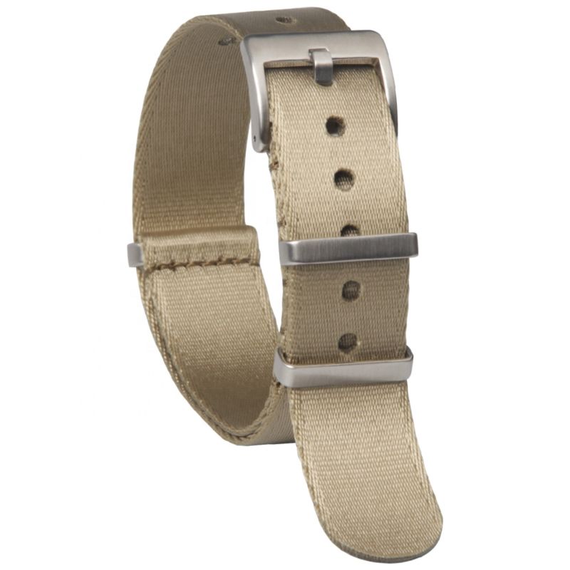 1.2Mm Thick Khaki Seatbelt Nato Nylon Watch Strap Nylon Woven Watch Band for Omega Watches