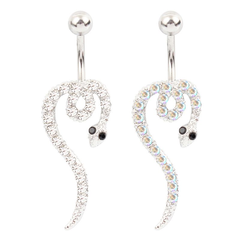 14G Snake Belly Button Piercing Stainless Steel Navel Ring