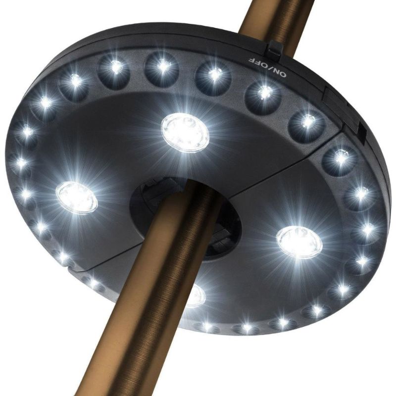 1Pc Outdoor Garden Patio Umbrella Pole Light 28 Led 3 Modes Camping Tent Lamp Yard Lawn Night Lighting Cordless Emergency Light