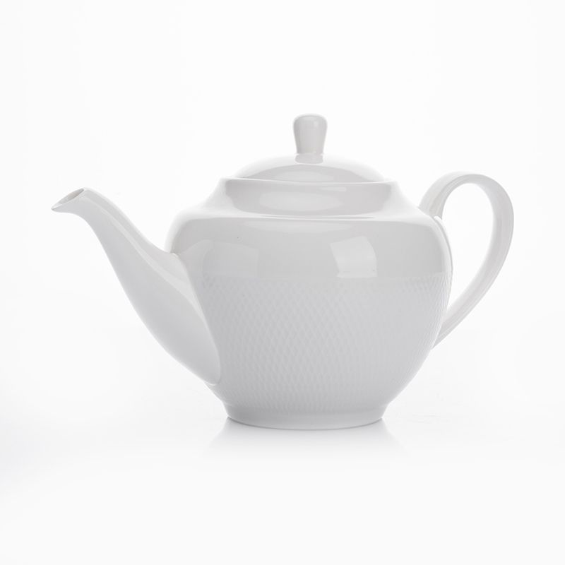 28Ceramics Hotel Ceramic Teapot , White Ceramic Tea Pot, Plain White Porcelain Teapot