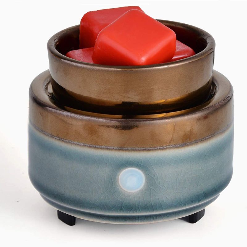 2 in 1 Fragrance Oil Warmer Electric Wax Warmer Candle Melt Burners for Spa and Aromatherapy Use