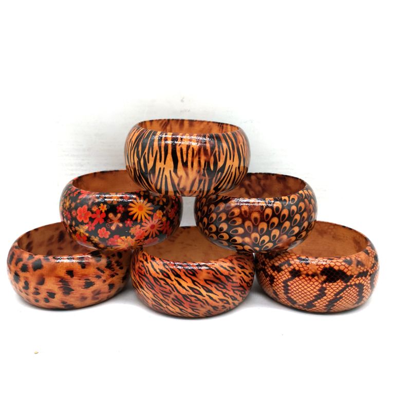 3.8Cm African Wood Bangle