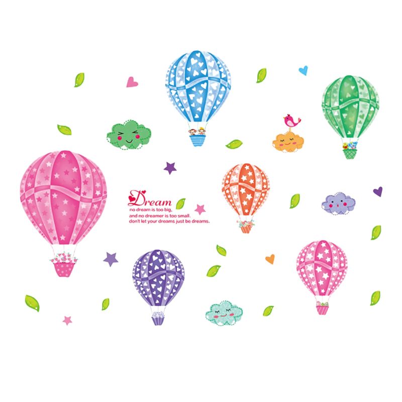 3Pcs Wall Sticker 3D Stereo Pvc Environmental Sticker, Air Balloon &Kkitchen Wall Stickers