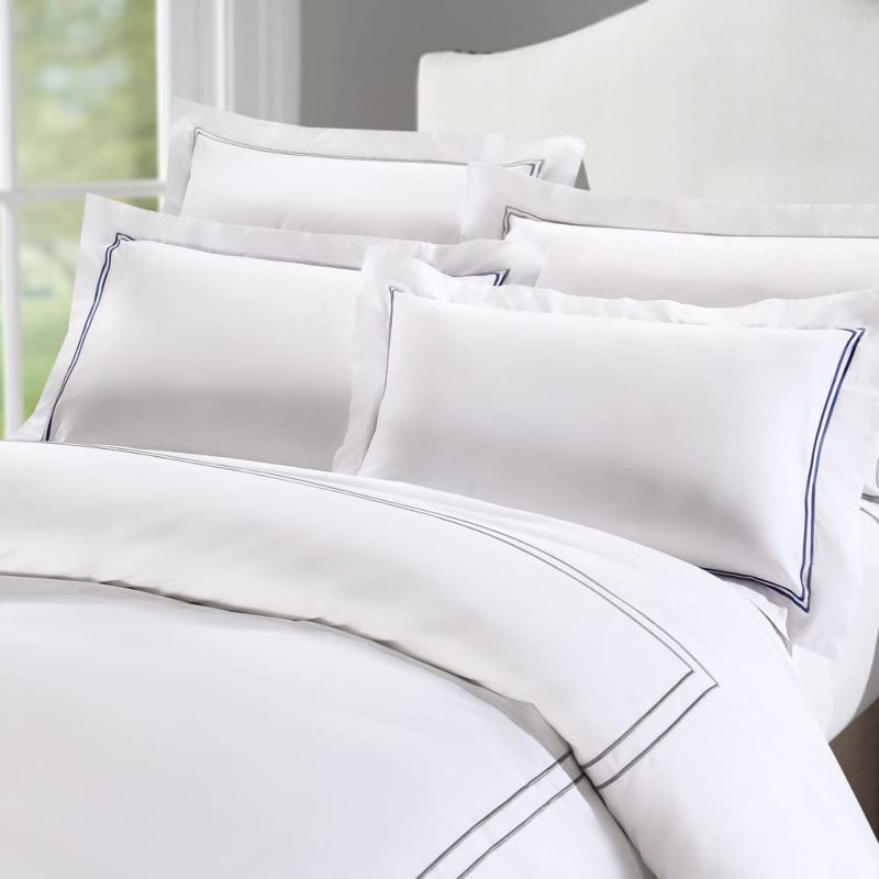 400 Thread Count Egyptian Cotton Sateen Hotel Sheet Set Stitched Duvet Cover Set