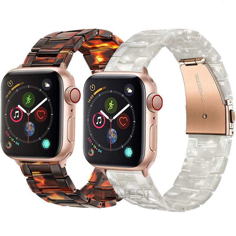 40/42Mm Resin Band for Apple Watch 5/4/3/2/1 Women with Stainless Steel Buckle for Iwatch Replacement Wristband Strap