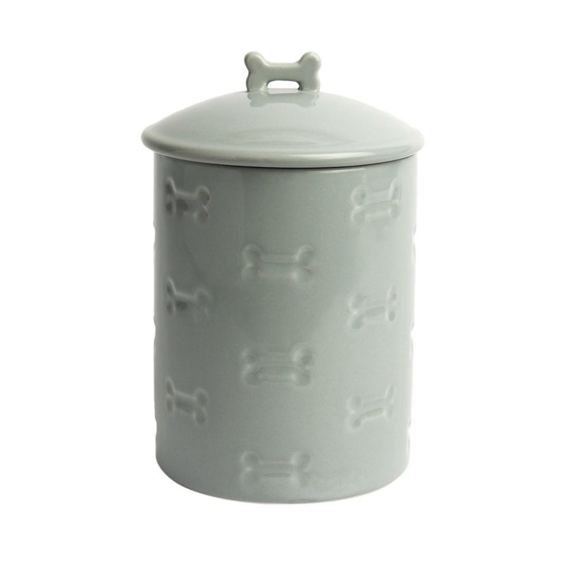 42-Oz Pet Treat Jar with Ceramic Airtight Lid and Embeded Character on Exterior Surface