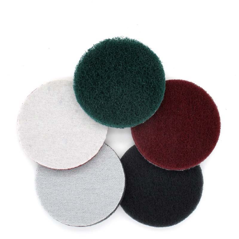 4 Inch Multi-Purpose Flocking Scouring Pad 240-1500 Grit Industrial Heavy Duty Nylon Cloth for Polishing & Grinding