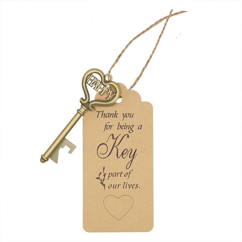 50Pcs/Bag Wedding Souvenir Party Table Gift Favor Heart Key Beer Bottle Opener Keychain Keyring Supplies Decoration Favors
