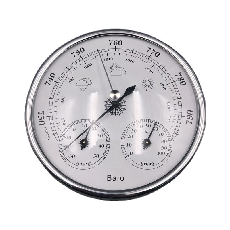 5'' Retro Mechanical Wall-Hanging Barometer Thermometer Hygrometer 3 in 1 Weather Station
