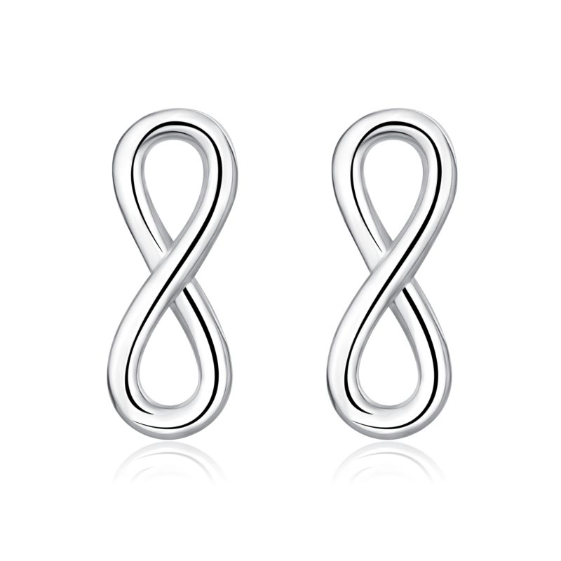 925 Sterling Silver Double Infinity Earrings
