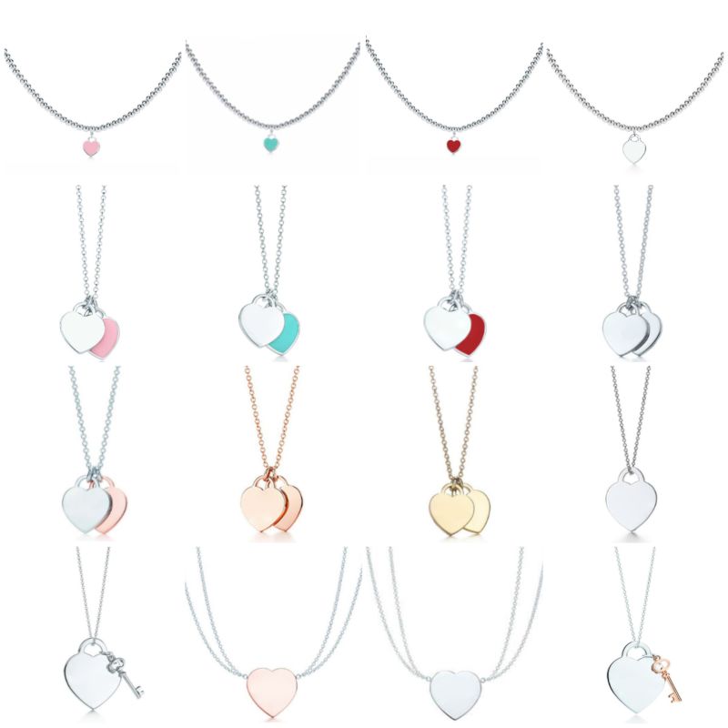 925 Sterling Silver Heart Tiff Necklace2 for Tif Jewelry
