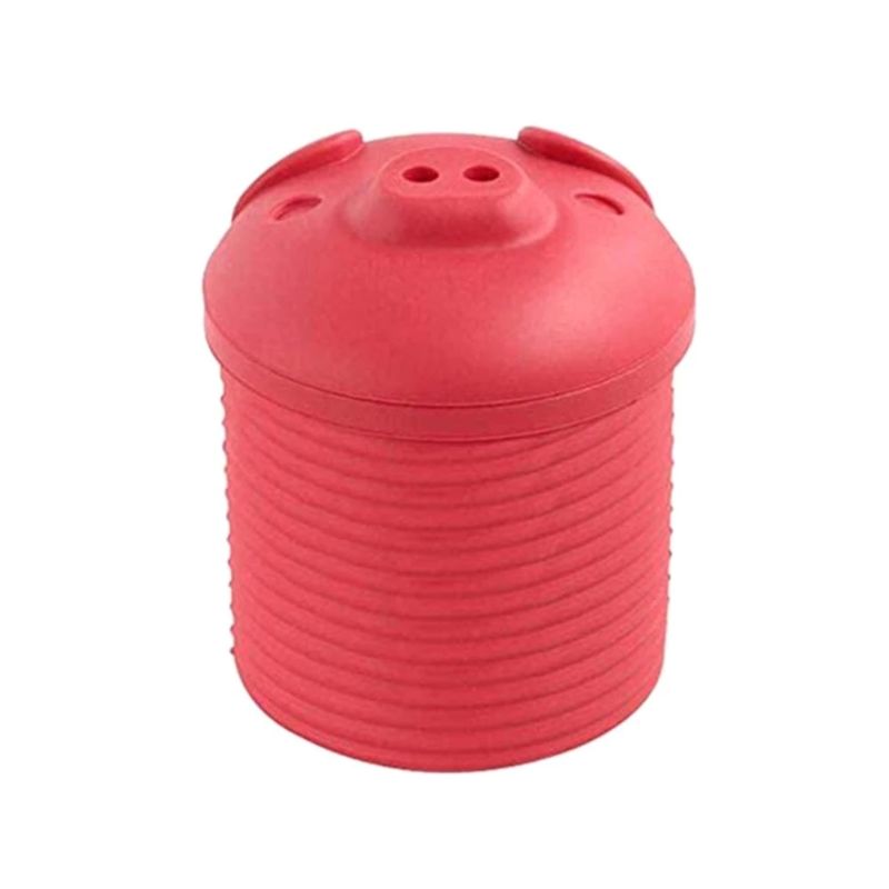 A624 Bacon Grease Container Piglet Shape Food Grade Silicone Grease Collector Kitchen Accessories Bacon Grease Reservoir