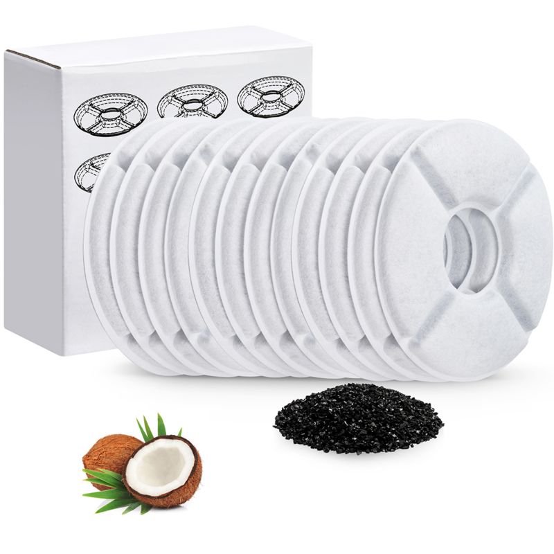 Activated Carbon Drinking Water Fountain Filters Replacement Pet Fountain Automatic Water Dispenser Filters